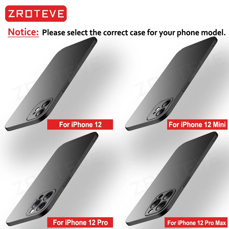 Für iPhone 18 17 16 Pro Max 17e 16e 15 14 Plus 13 Mini Hülle ZROTEVE Ultradünne Matte Harte PC-Abdeckung für iPhone17 Air Handyhülle – Detail 6