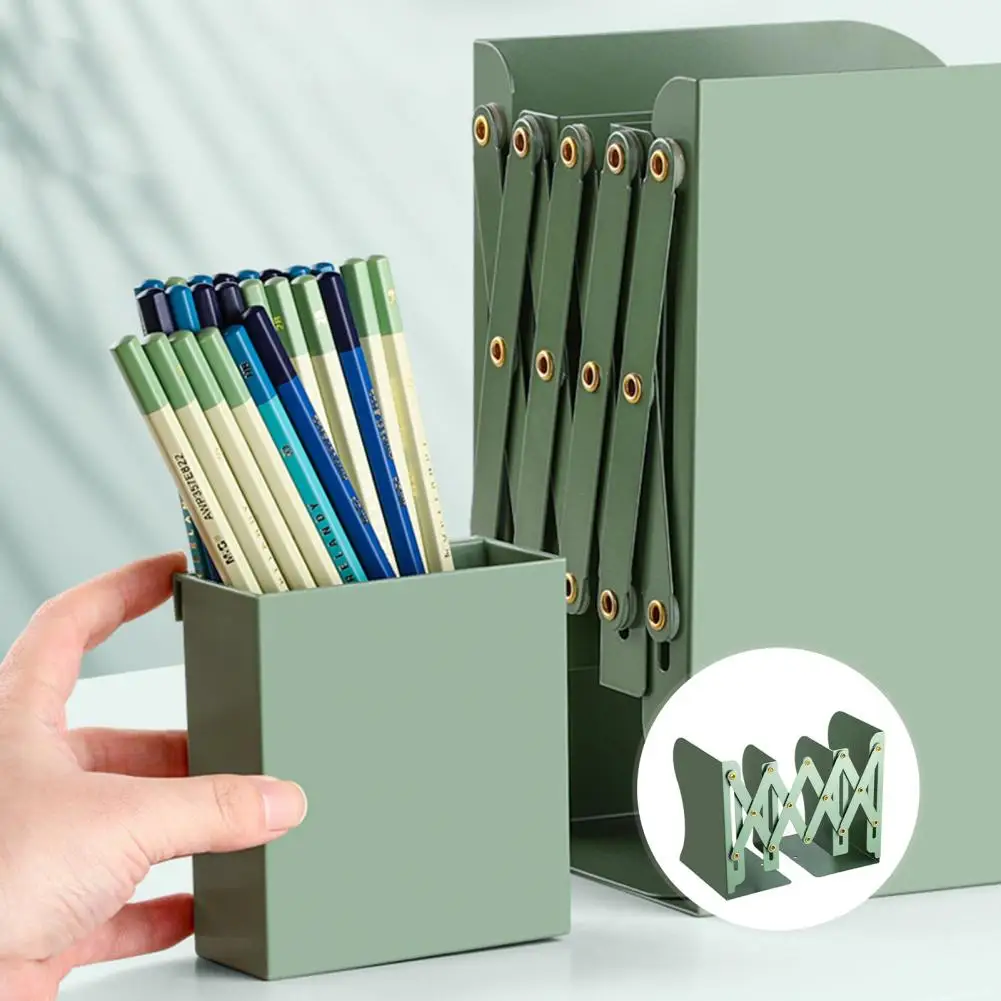 Bookends retráteis ajustáveis para sala de estudo, Bookends para prateleiras, Economia de espaço, Organizador Stand para Desktops, Casa, Escola
