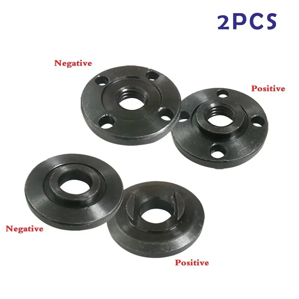 2pcs Thread Replacement Angle Grinder Inner Outer Flange Nut Set Tools Flange Nut Cutting Grinding Polishing Replacement