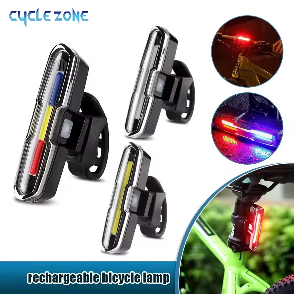 Ultra Bright Bike Light Taillight LED Rechargeable Safety Warning Bicycle Rear Light Night Riding Tail Light Cycling Accessories