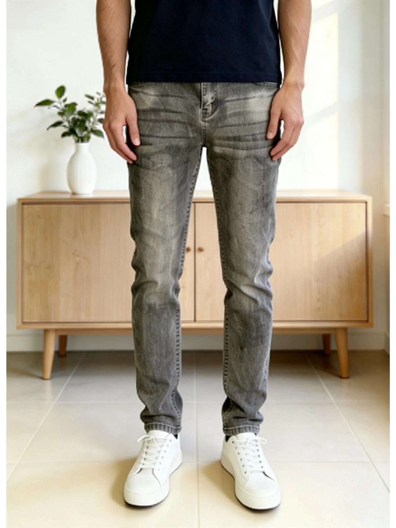 Basic Style Versatile Slim Fit Skinny Jeans