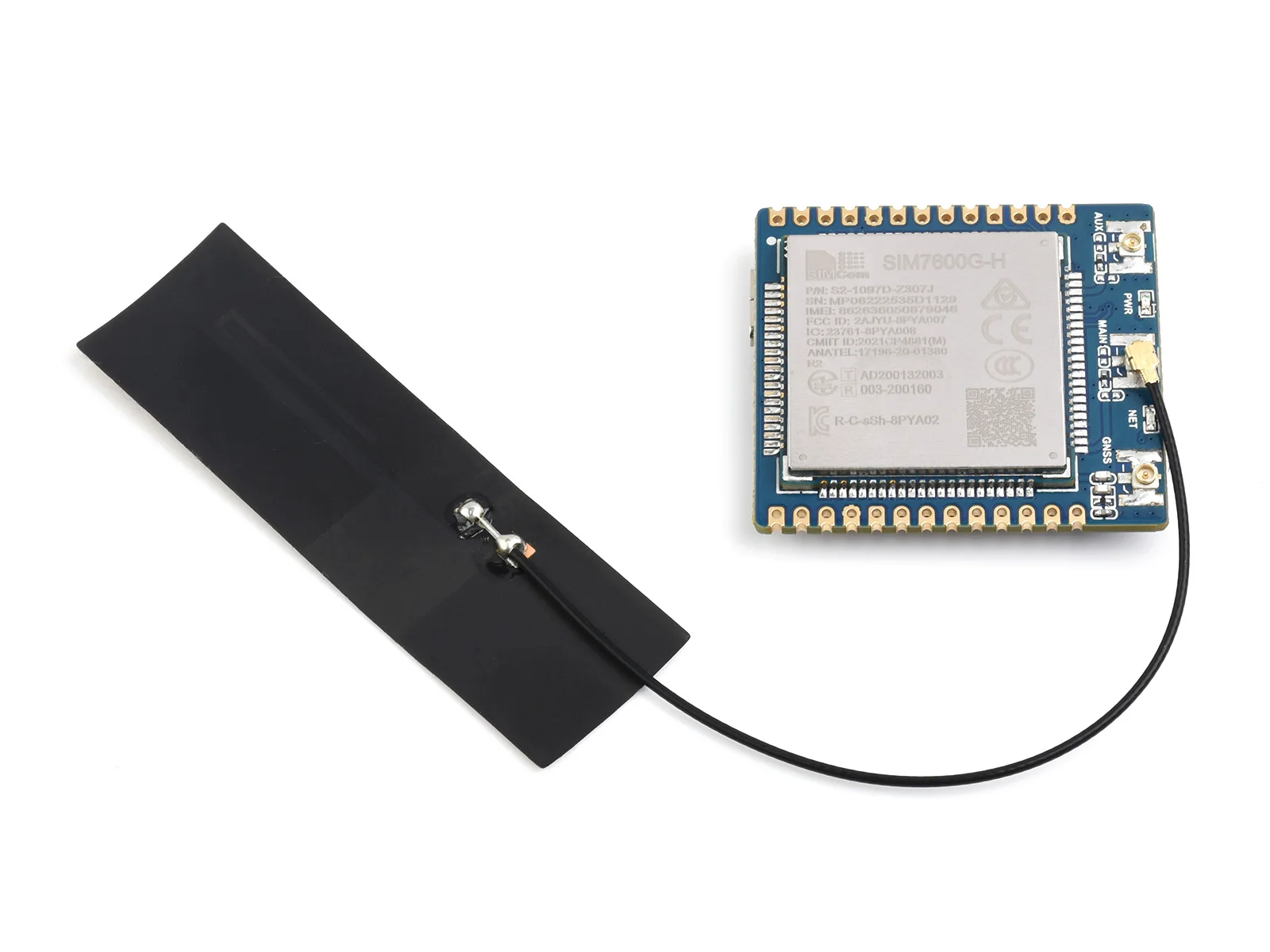 Waveshare SIM7600X 4G Communication Module, Multi-band Support, Compatible with 4G/3G/2G,with GNSS Positioning-Standard Version