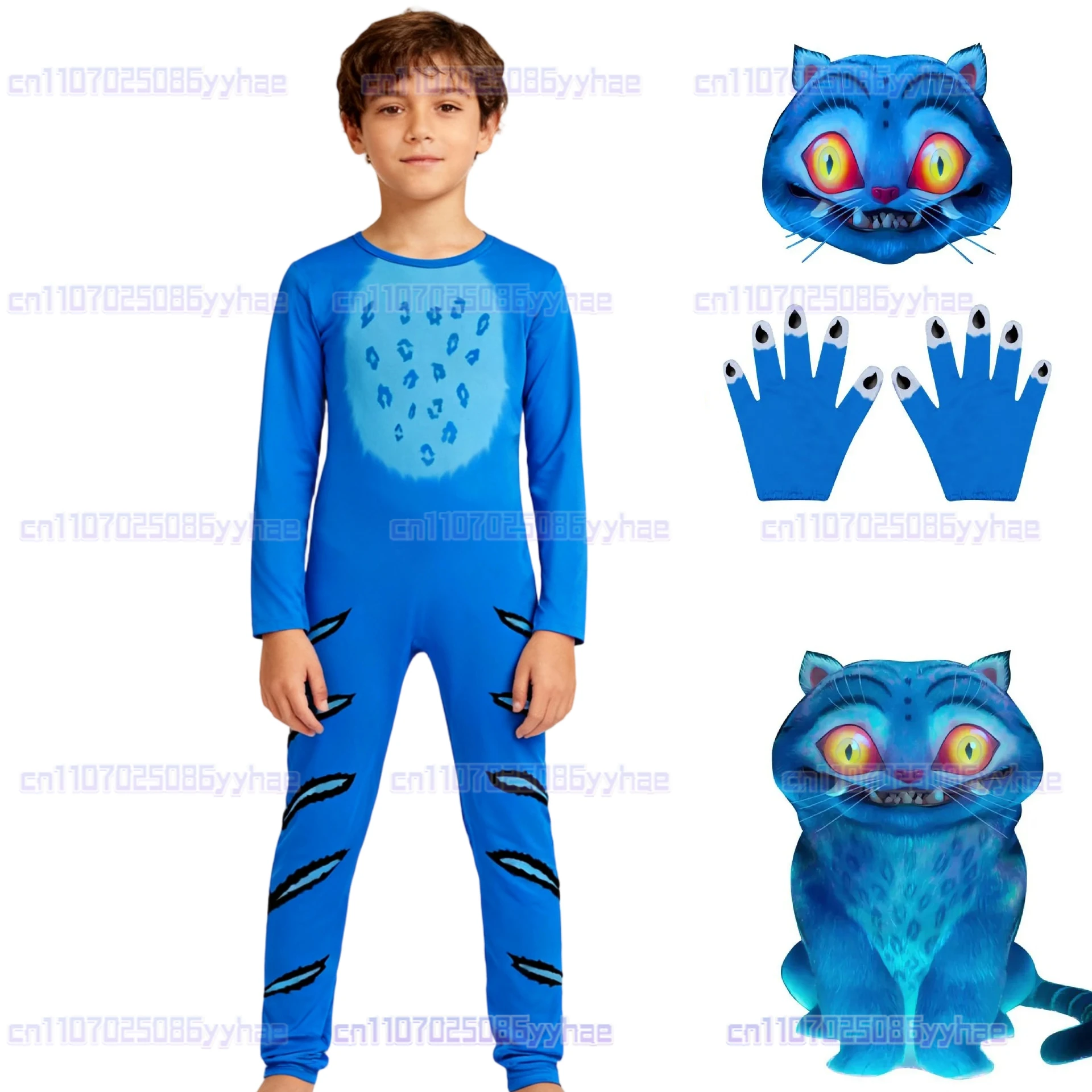 

New Kpop Demon Hunters Costume Kids Tiger Anime Figures Cosplay Costume Jumupsuit for Boys Girls Cartoon Clothing Halloween Gift