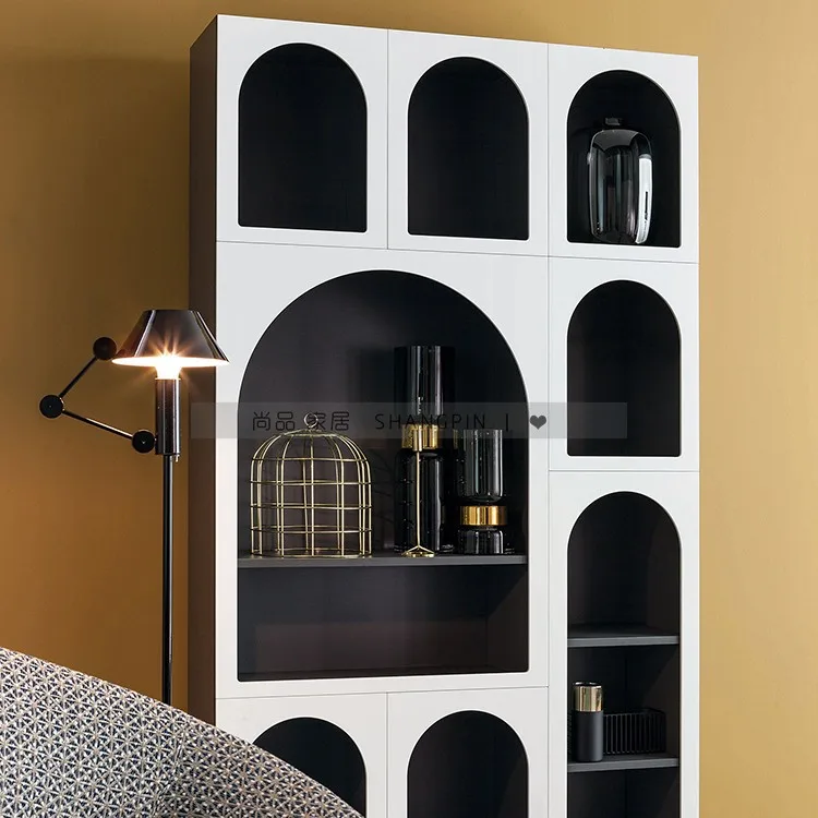 

Nordic arched decorative display cabinet Italian fashion light luxury display cabinet