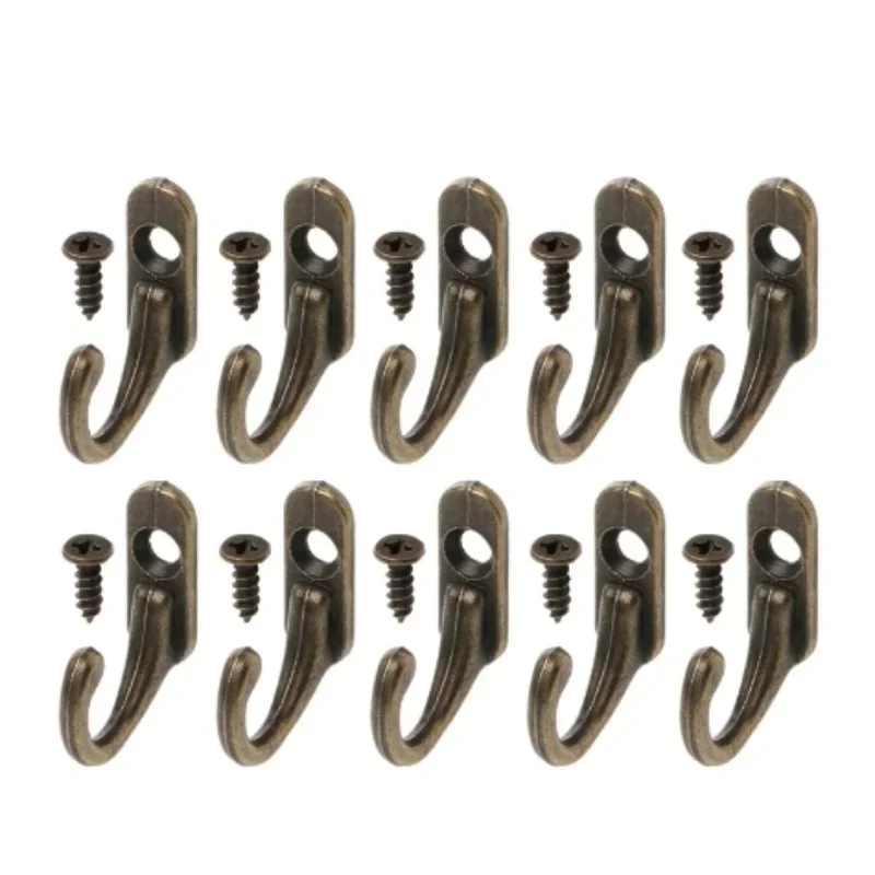 Zinc Alloy Coat Hooks Vintage Bronze Hangers Multi-Purpose Wall Hook Adhesive Door Hangers Load Rack Strong Bathroom Kitchen