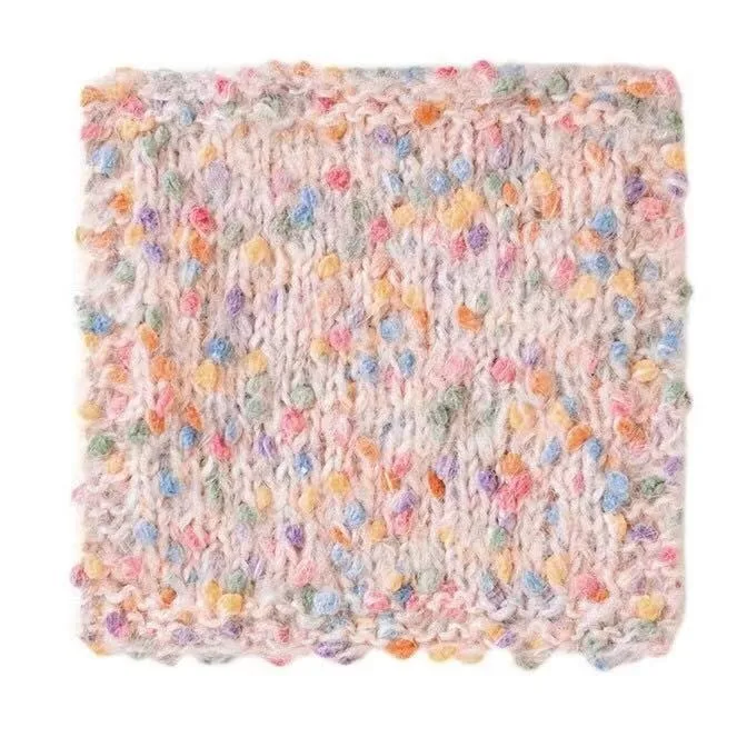 50 جرام/مجموعة الكروشيه 1 رقائق قوس قزح البازلاء طفل الموهير الغزل الحياكة ل معطف قبعة دمية متوسطة سميكة لينة الصوف الموضوع السلس الجلد ودية