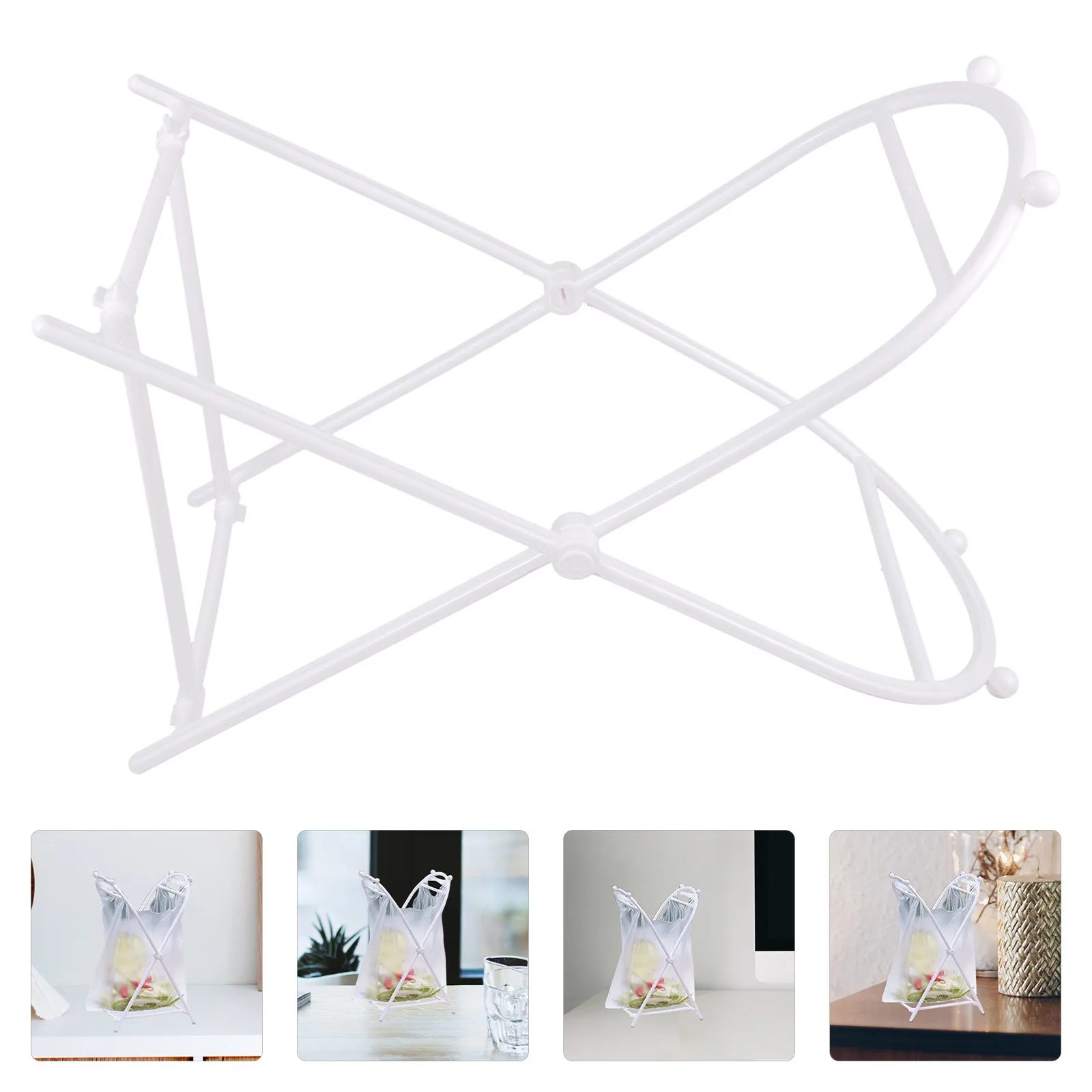 

Standing Trash Bag Holder Rack for Kitchen Bathroom Garage Plastic Grocery Bags Stainless Steel Garbage Bag Storage Stand