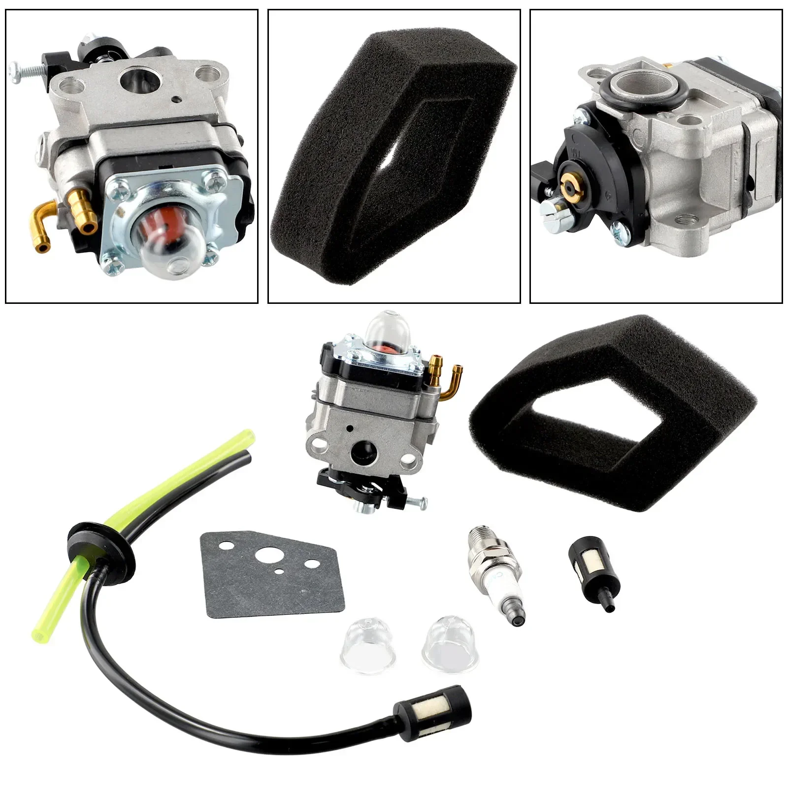 Imagem -02 - Kit de Carburador Carb Conjunto de Lâmpada Primer Vela de Ignição Filtro de ar Cortador de Escova fg 10016100 -zm5803 para Honda Gx31 Gx22 Novo