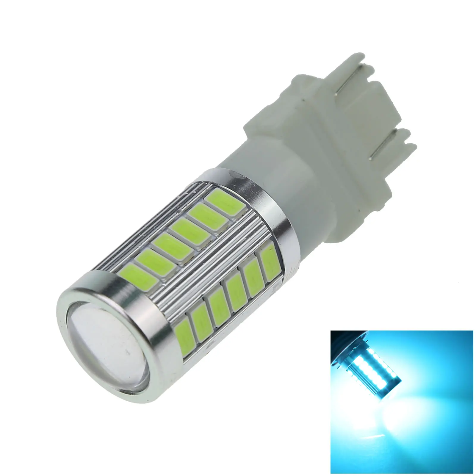 1x Ice Blue Car 3157 Brake Light Stop Blub 33 Emitters 5630 SMD LED 3357 3456 F016-BB