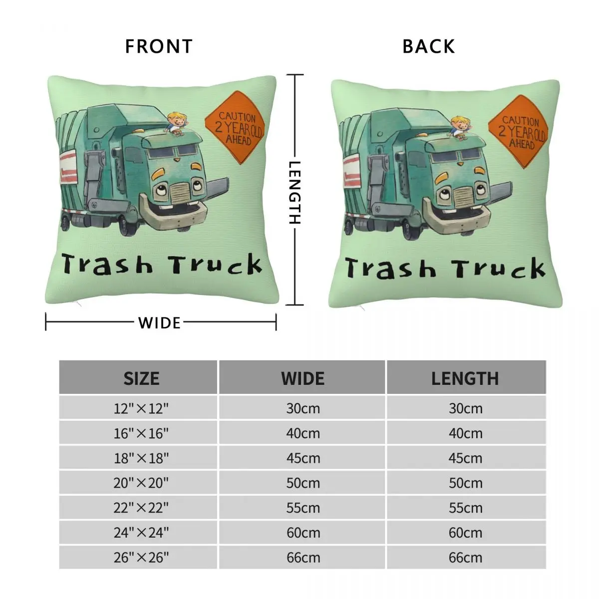 Trash Truck Cartoon Netflix Pillowcase Polyester Pillows Cover Cushion Comfort Throw Pillow Sofa Decorative Cushions Used