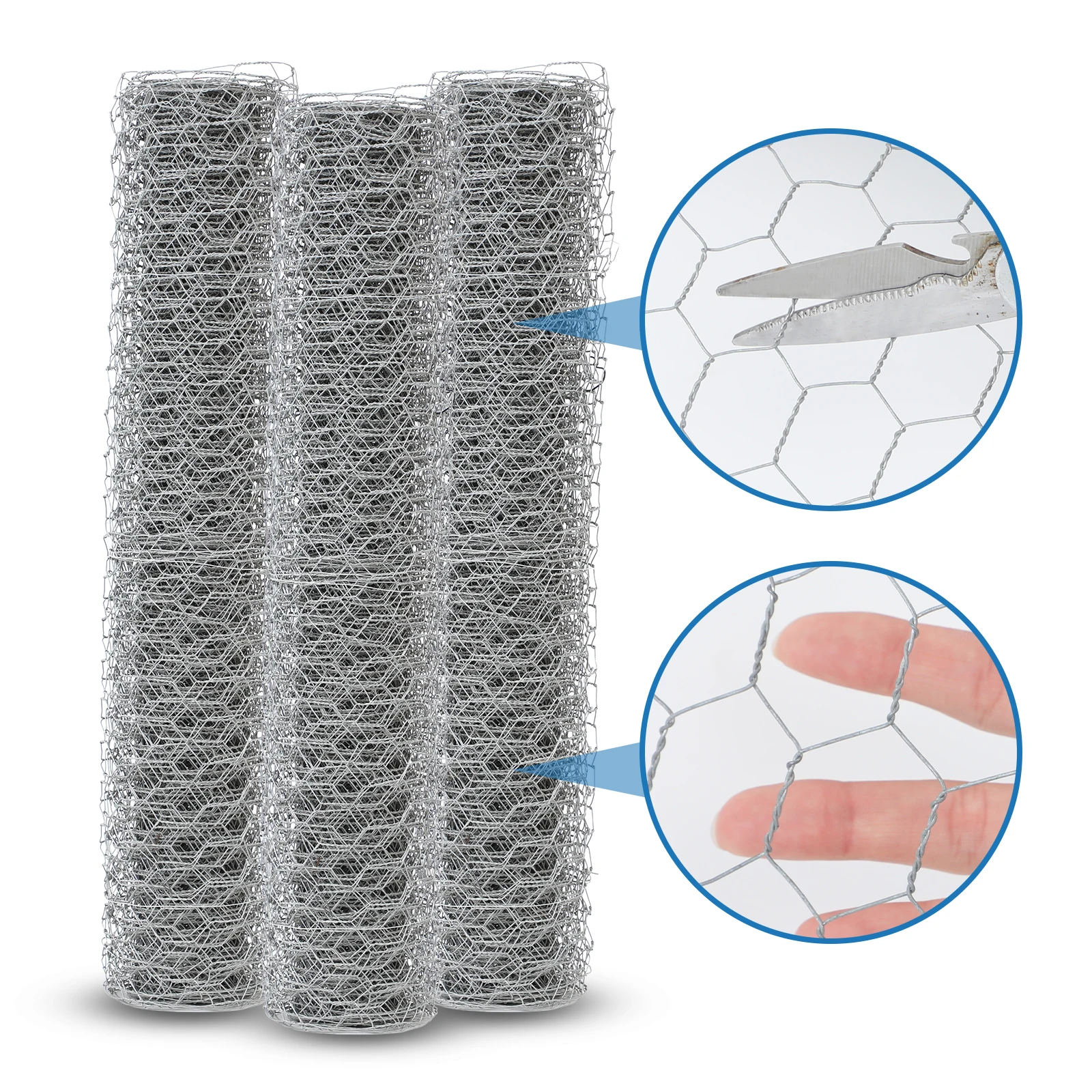 

Chicken Wire Fencing Mesh 16in 40ft Poultry Wire Netting Outdoor Anti-Rust Hexagonal Galvanized Mesh Garden Fence