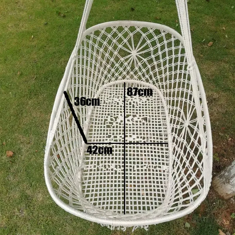 Ręcznie robiona wisząca kołyska dla noworodków, przenośna huśtawka do sypialni i użytku wewnątrz pomieszczeń, 89 cm dł. x 59 cm szer. x 36 cm wys.