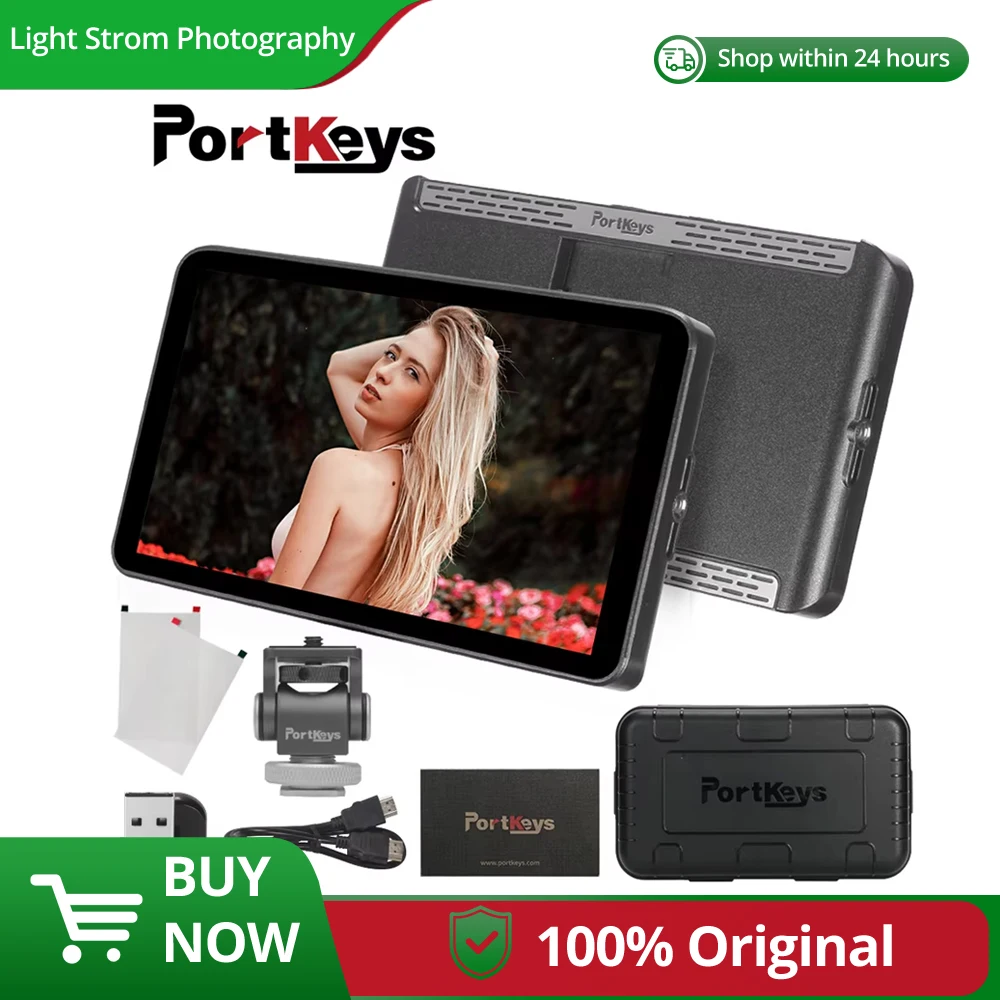

Portkeys LH7P 7 inch Wireless Camera Control 4k Monitor DSLR Studio Monitors 1000nit On-Camera Field Audio Screen Video Photo