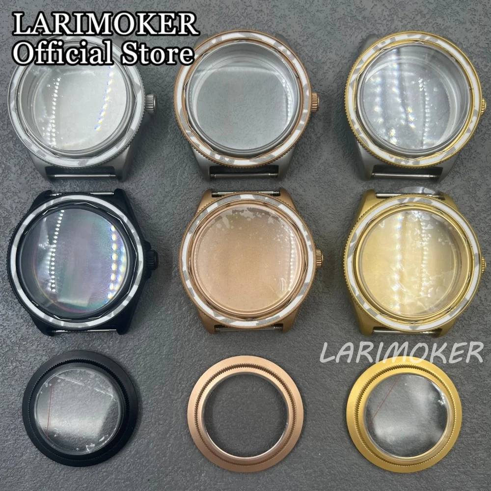 

LARIMOKER 41 мм куполообразное сапфировое стекло, тактическая лягушка, матовая сталь, корпус для часов для дайвинга, подходит для деталей часов с механизмом NH35/PT5000