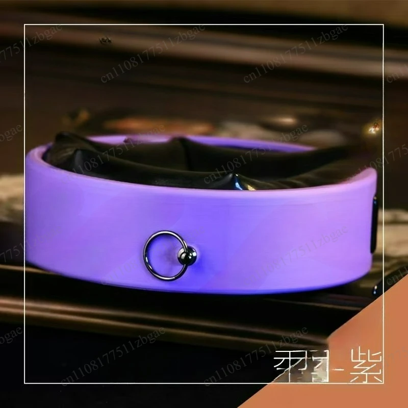 Inflatable Electric Collar Remote Control Compression Massage Type-C Charging Fluorescent Discolor