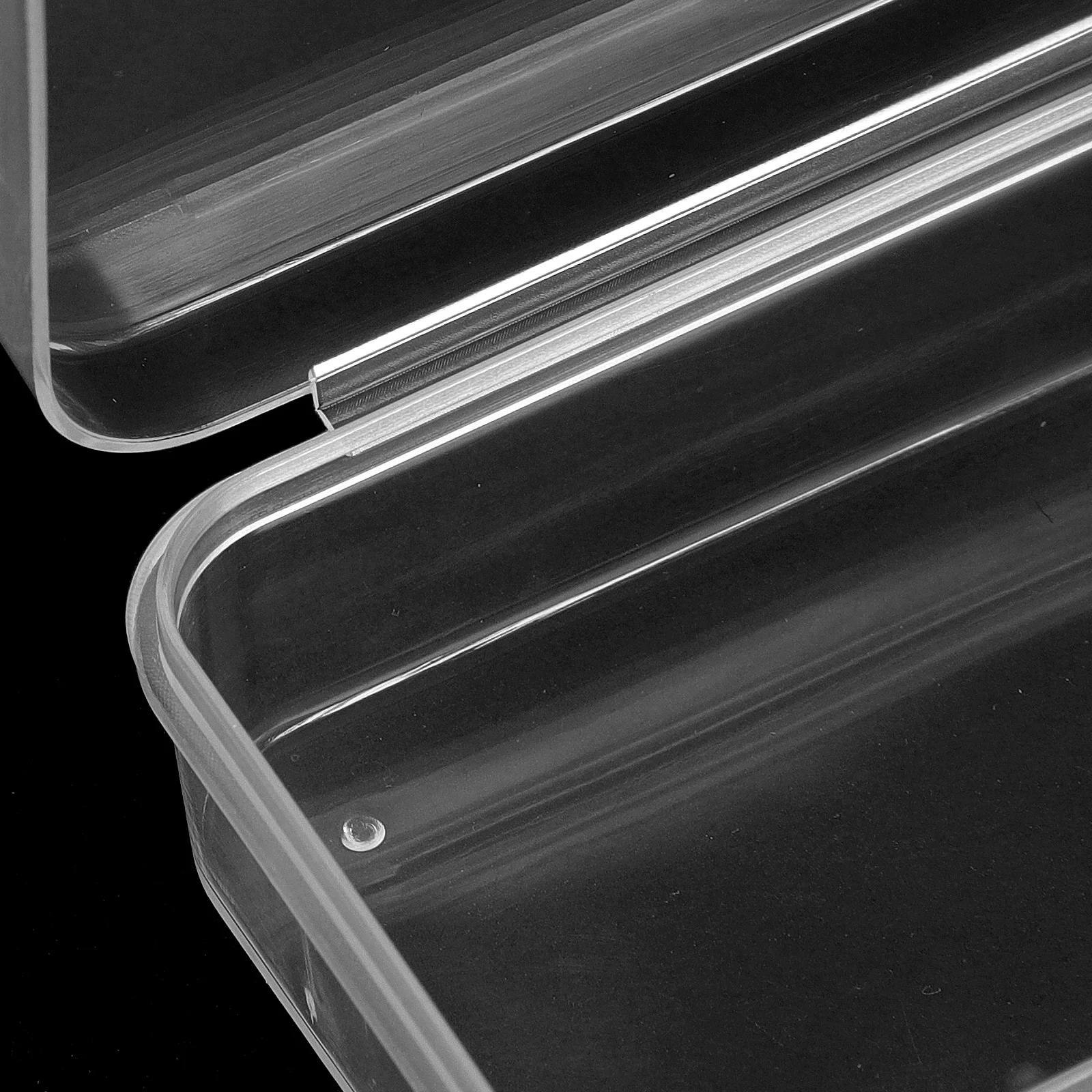 Caja de almacenamiento de plástico de 10 Uds., contenedores pequeños transparentes de 3,5x2,4x1,2 pulgadas para cuentas, joyería artesanal, organizador de tornillos, Mini estuche para aparejos