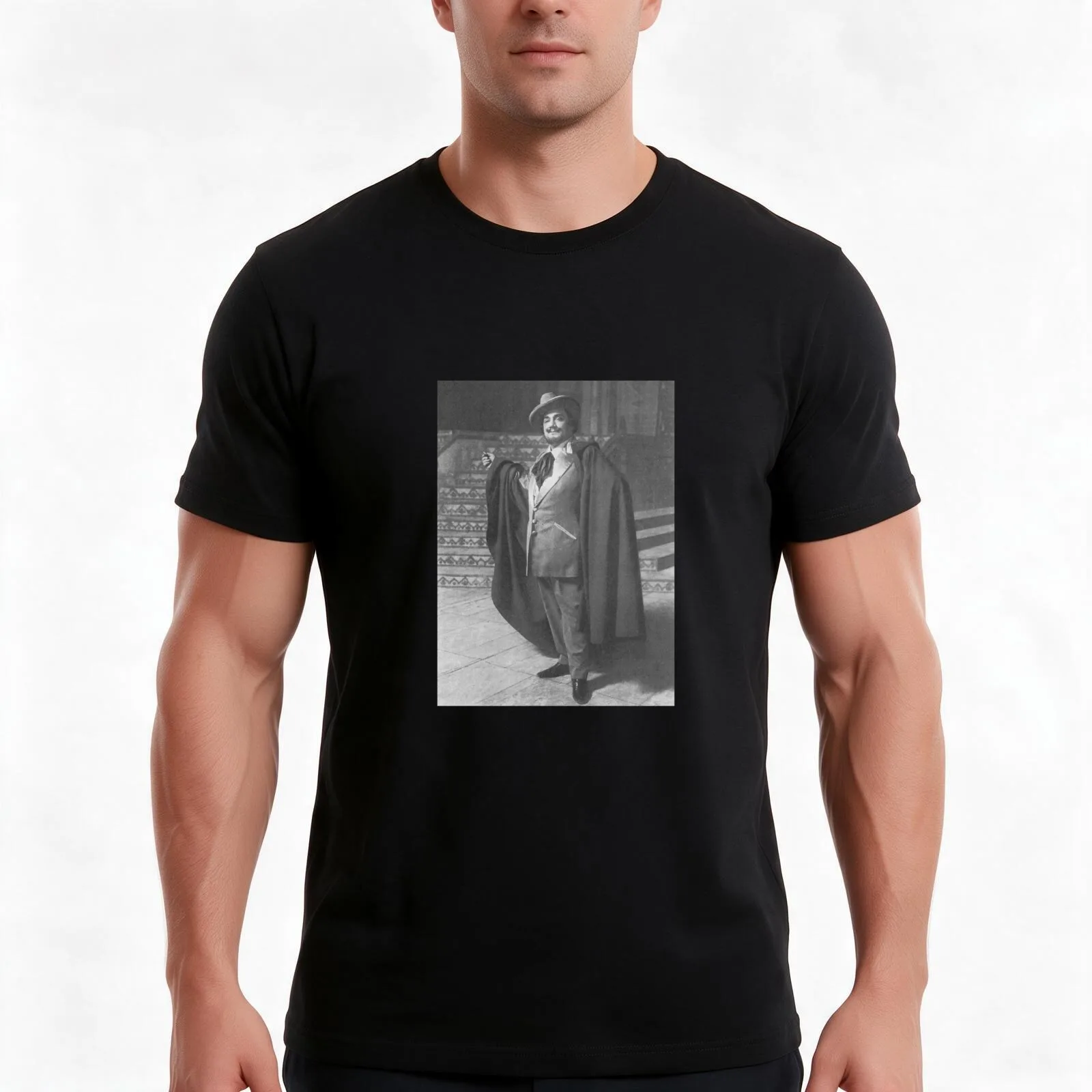 Enrico Caruso Disguised T-Shirt Summer Casual Cotton Tee Oversized Streetwear Tops Vintage Graphic Print Unisex Men Women