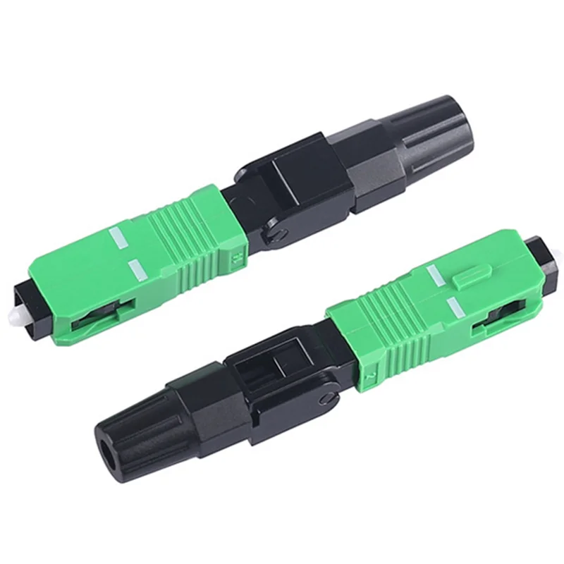 M18K-Fiber Optic Connector SC-APC Cold Splice Kit 100Pcs Fiber Optic Connector FTTH Embedded Leather Wire Quick Connectors
