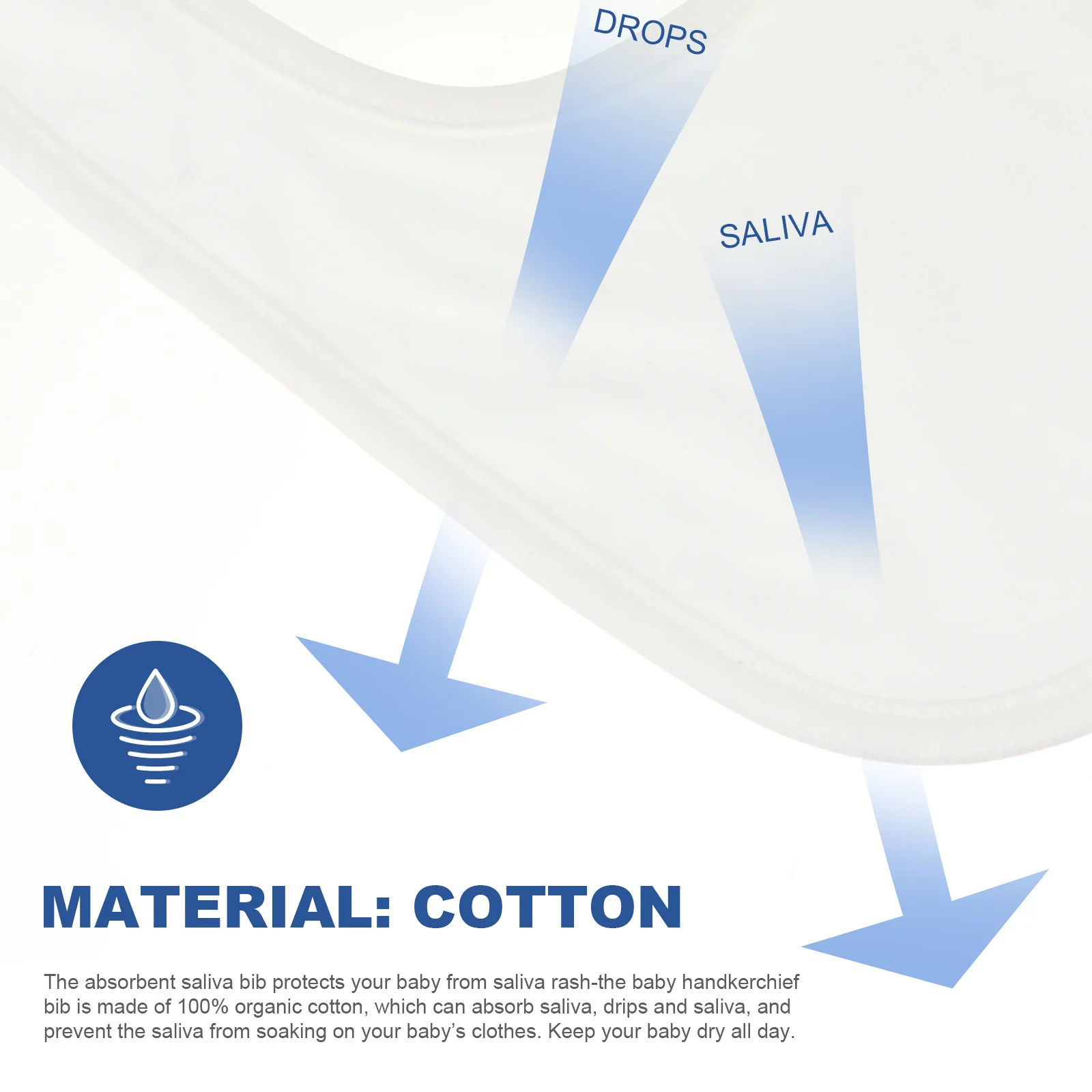 

8Pcs Baby Bibs Double Layer Cotton Breathable for Drooling Teething Eating Absorbent Toddler Infant Unisex Baby Bibs