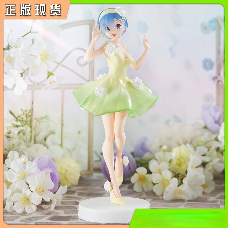 Game Anime peripheral figure Life in a different world from zero Rem Floral dress Beautiful girl hand do Classic Hand do