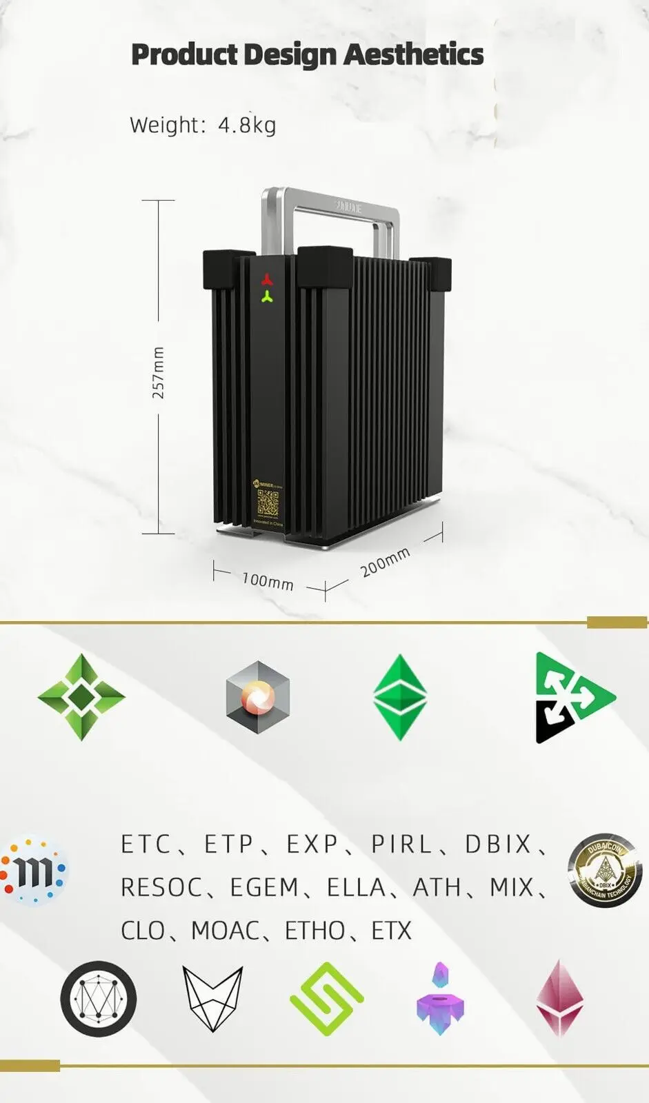 buy 2 get 1 free Jasminer X4 Brick Ethereum Classic Asic Miner 30W Fanless