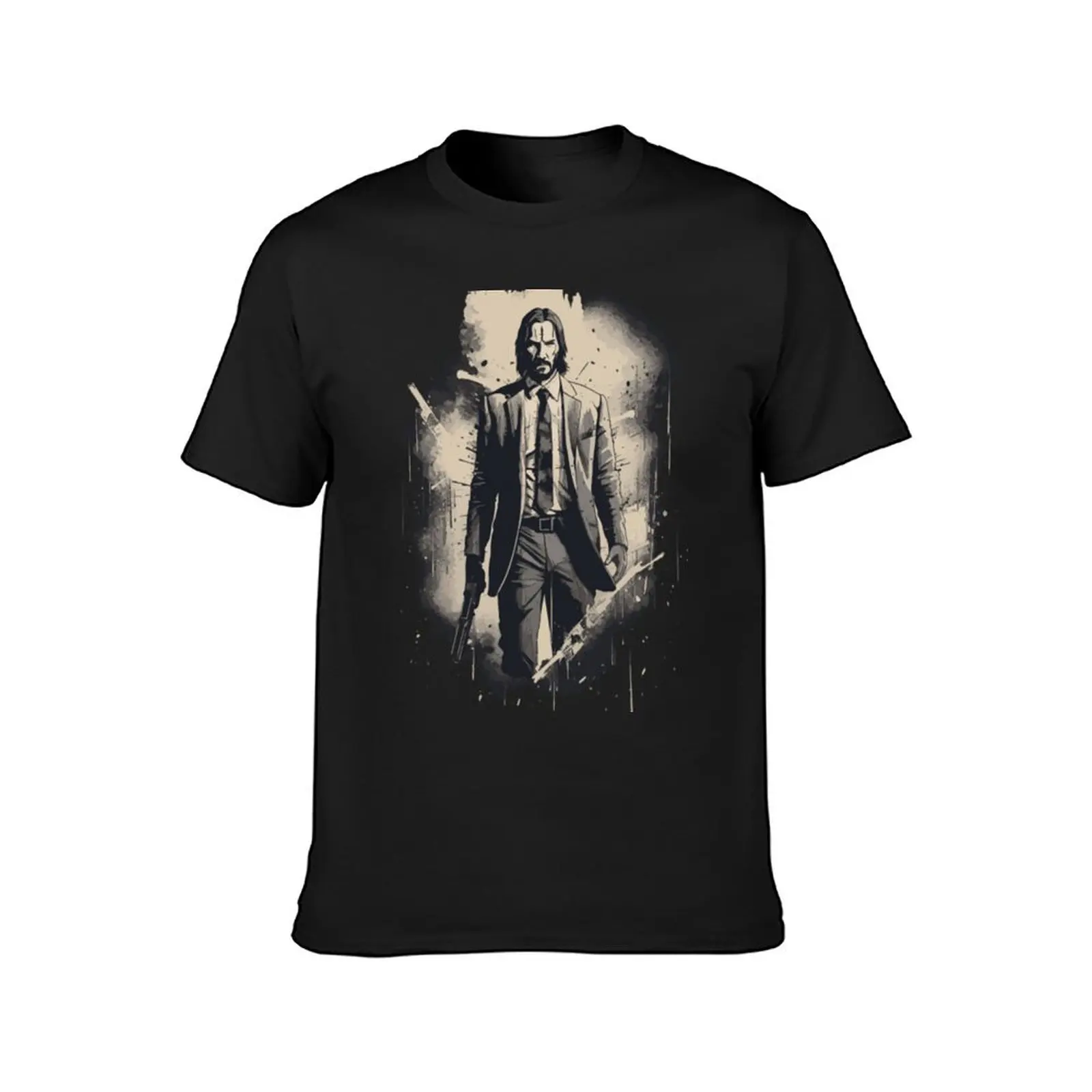 John Wick T-Shirt vintage Short sleeve tee mens graphic t-shirts big and tall