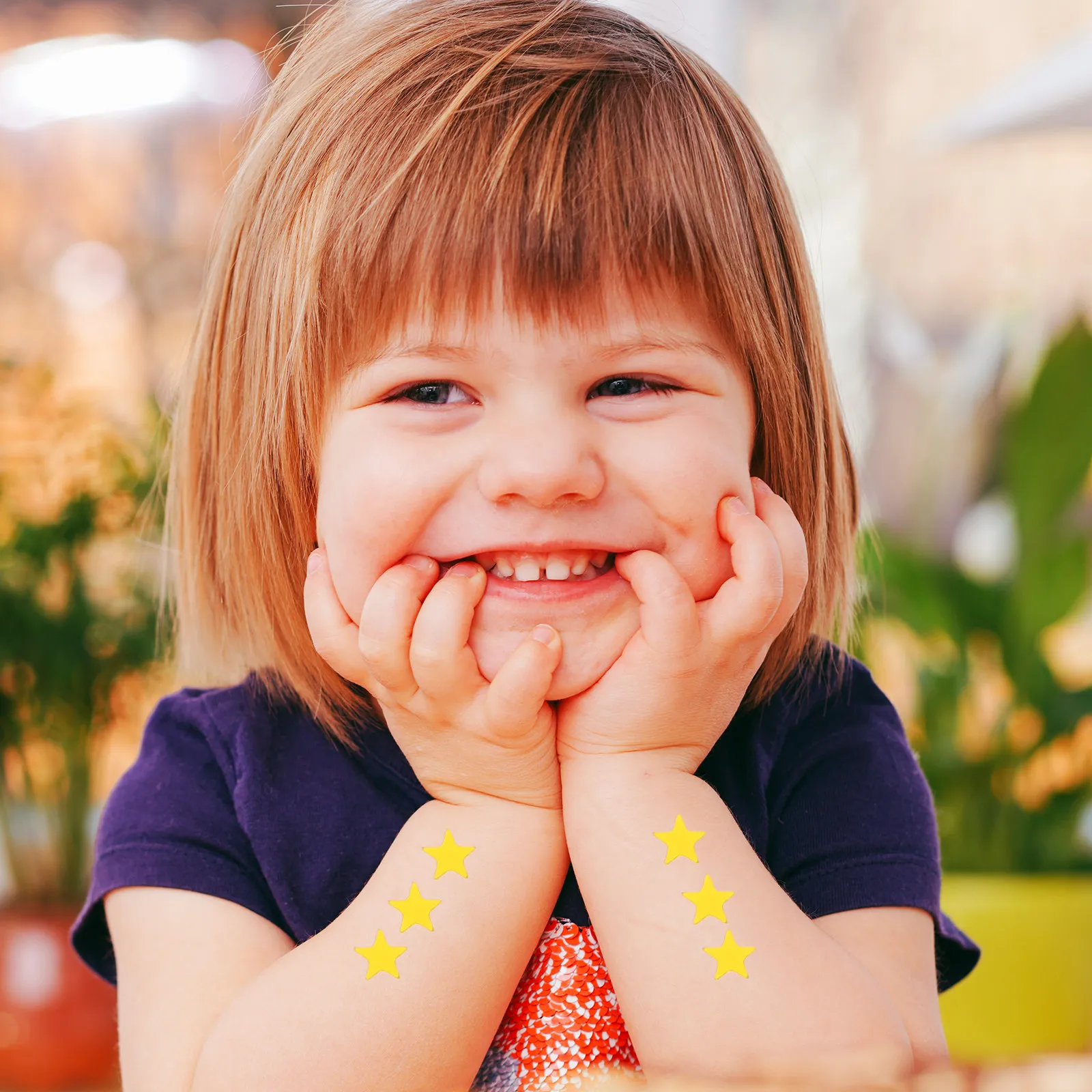 

100 Sheets Gold Star Stickers Removable Pentagram Reward Stickers for Classroom Kindergarten Teacher Encouraging Students