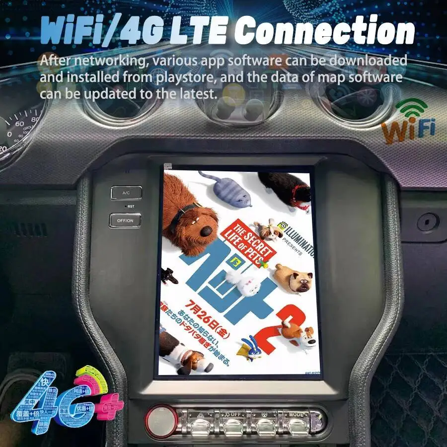 

Android 15 256GB AHD Qled Screen Navigation GPS For Ford Mustang 2015-2021 9.7inch Navi Stereo Multimedia Video Player Radio