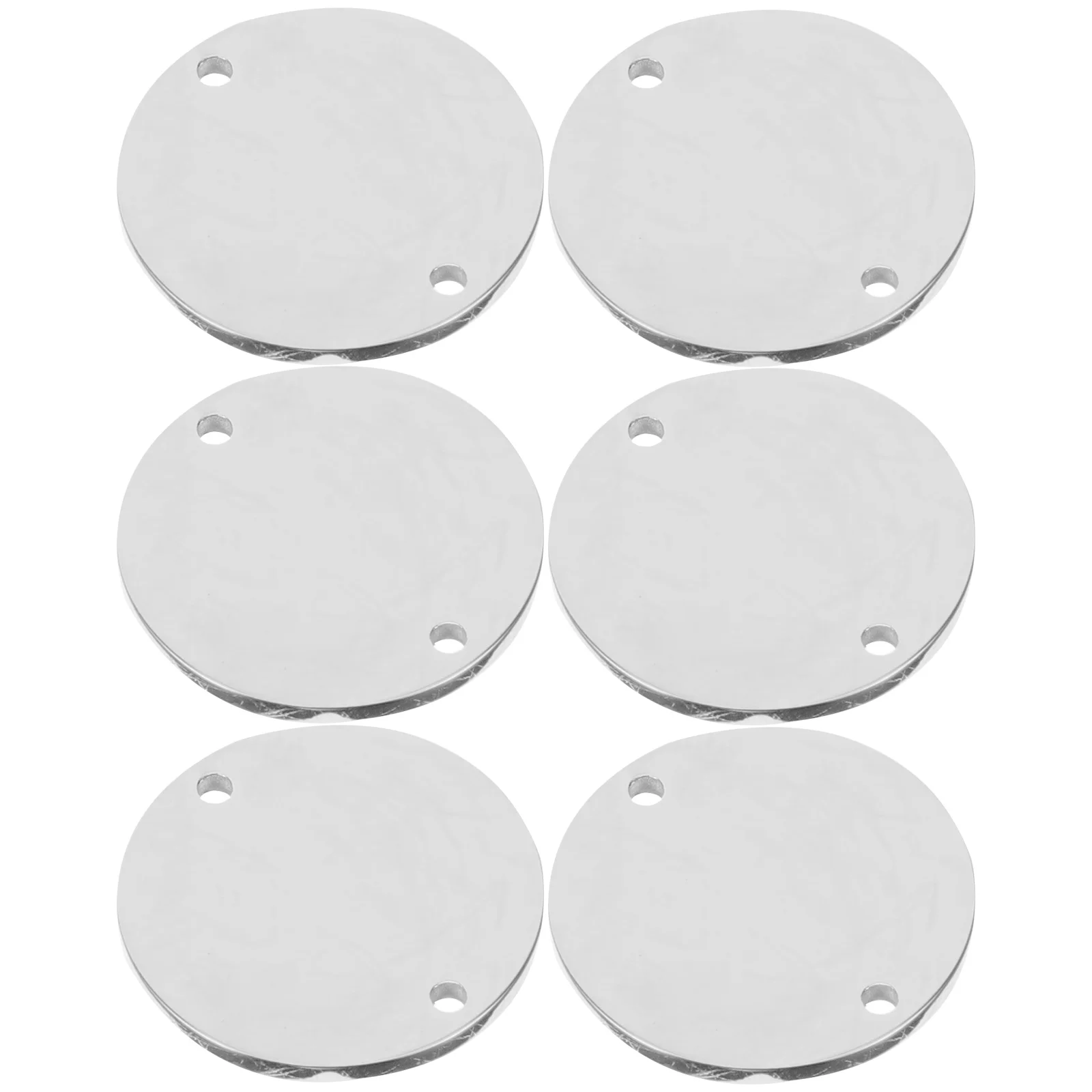 

6 шт., бирки для домашних животных из нержавеющей стали, идентификационная бирка для собак, анти-потерянное ожерелье, кулон, сделай сам, подарок, металлические заготовки для штамповки, заготовки для штамповки