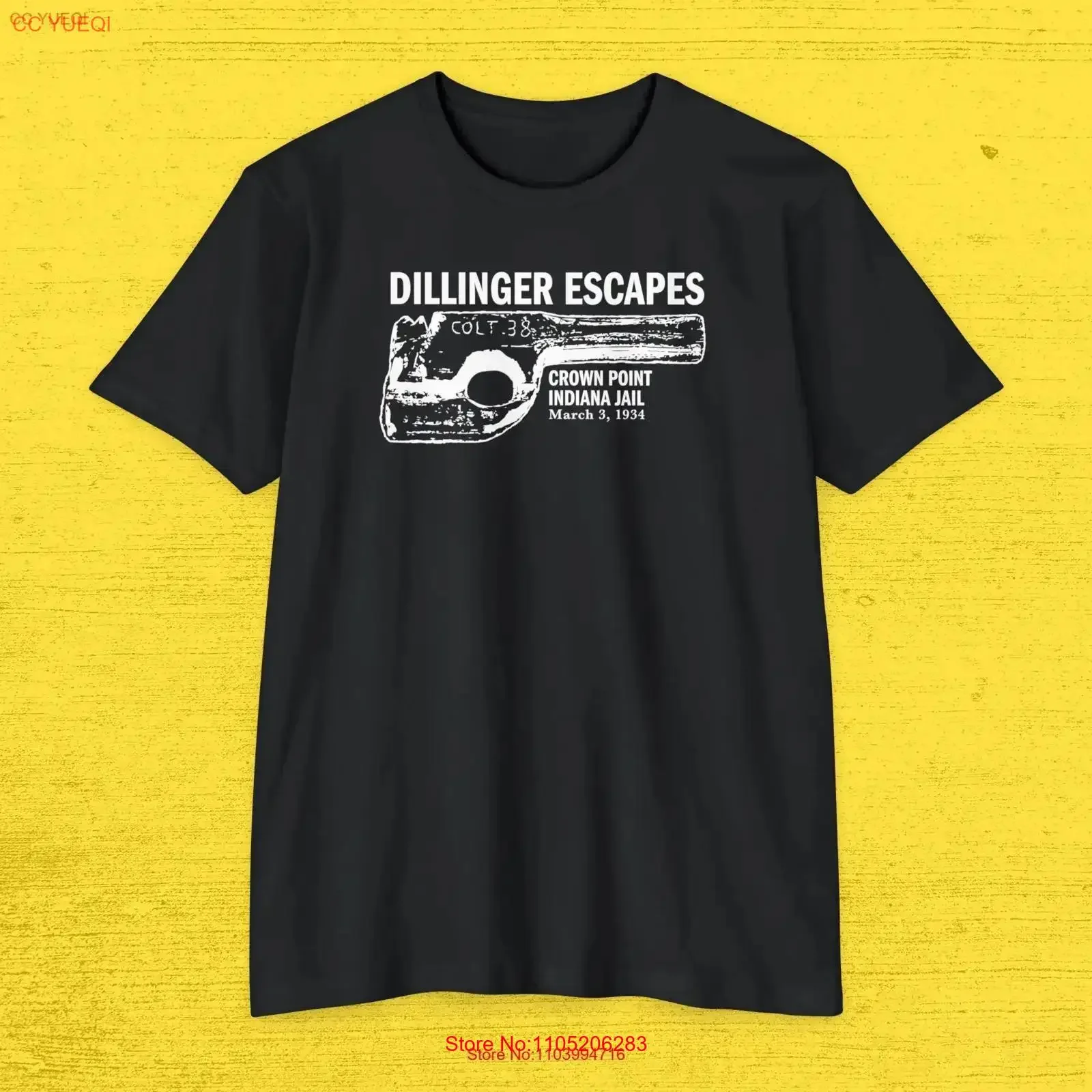 

John Dillinger T shirt crown poinT Indiana escape history vintage Washed Breathable Stretched Stylish Soft fashion graphic