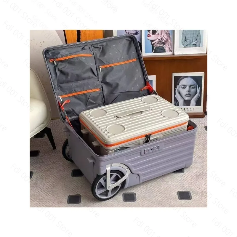 20 Inch Carry On Trolley Luggage 24 Inch Side Opening Travel Suitcase Sturdy Big Wheels for Travel Use