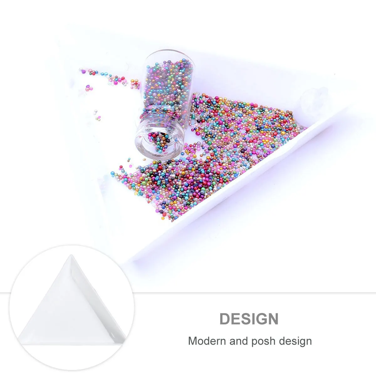 

20pcs Plastic Jewelry Trays Triangle Bead Sorting Organizing Rhinestones Diy Craft Mixing Case White Nesting Design Angled Edges