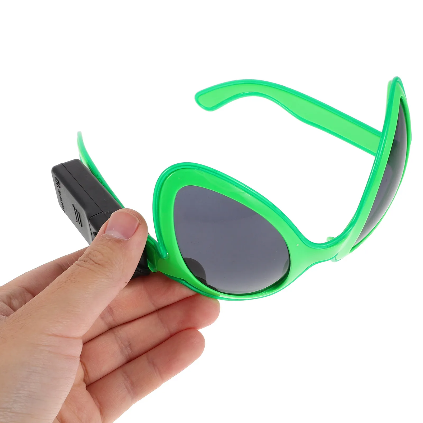 

Светодиодные очки с неоновым зеленым свечением для вечеринок, Хэллоуина, фестивалей, карнавалов, рейвов, светящиеся в темноте, необычные аксессуары