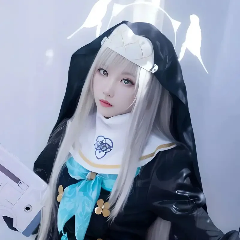 

Игра Blue Archive Utazumi Sakurako, парик для косплея, серебряные длинные волосы, игровой парик для косплея, аниме, парик для косплея