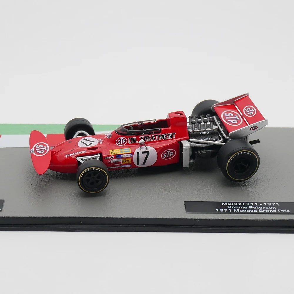 Ixo 1:43 Racing Ronnie Peterson 1971 March 711 Diecast Car Model Metal Toy Vehicle