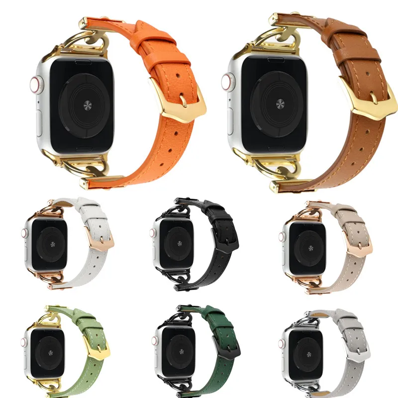 

Fashion D Leather WatchBand For Apple iwatch S8ultra S7 6 5 4 3 2 1 SE Replacement Watch Band 49mm 45mm 44mm 42mm 40mm PC Case