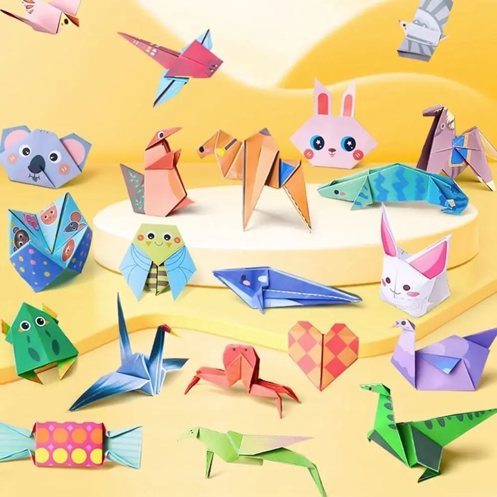Speelgoed Dierenpatroon Onderwijs voor meisje Kleuterschool 3D-puzzel DIY Knutselpapier Ouder-kind interactie Origami-papieren boek