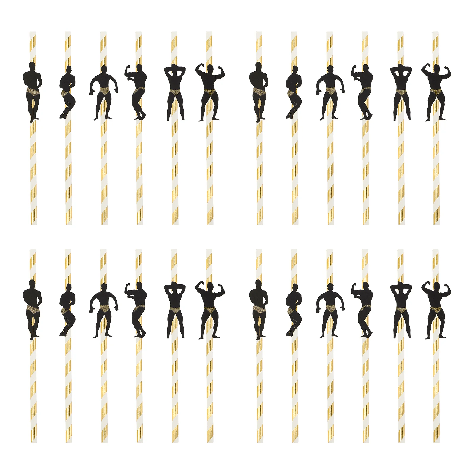 

24 Pcs Party Paper Straws Drinking Coffee Drinks Bachelorette Dancer Decorations Wedding