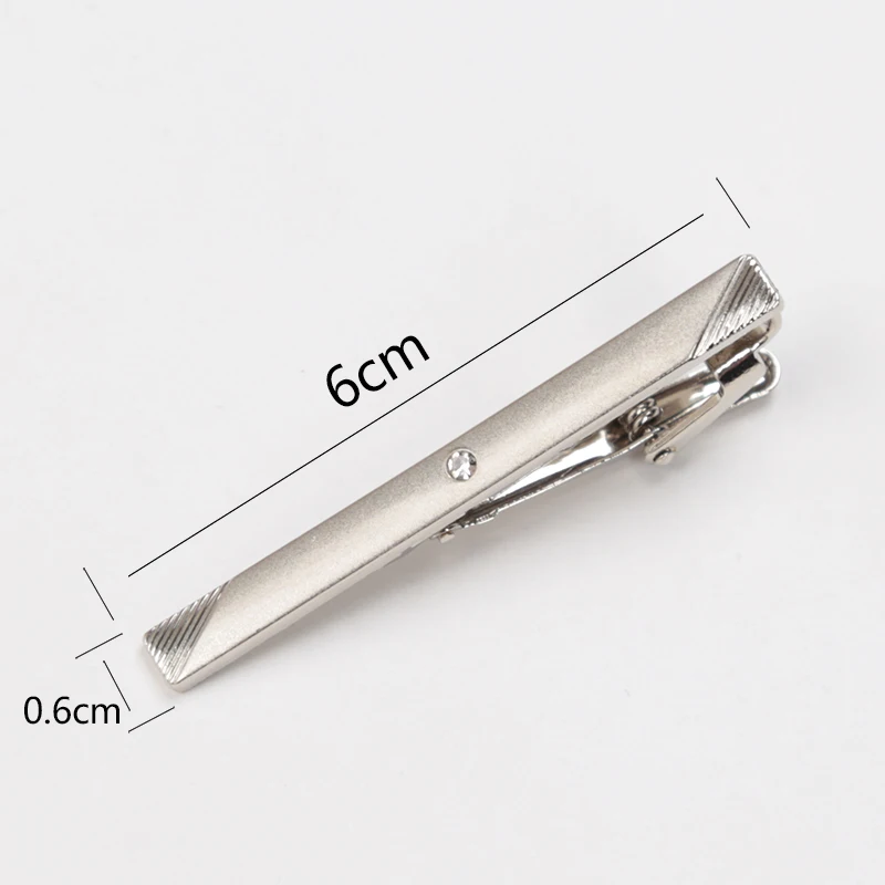 Tie Clips for Men Necktie Accessories Fashion Metal Silver Color Tone Simple Bar Clasp Practical Clasp Tie Pin Collar Clip