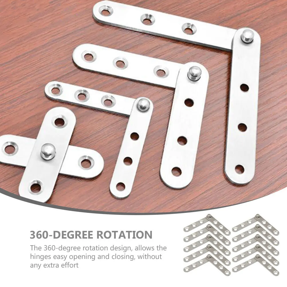 

10 Pcs Furniture One-line Hinge Hidden Hinges for Doors Universal Stainless Steel