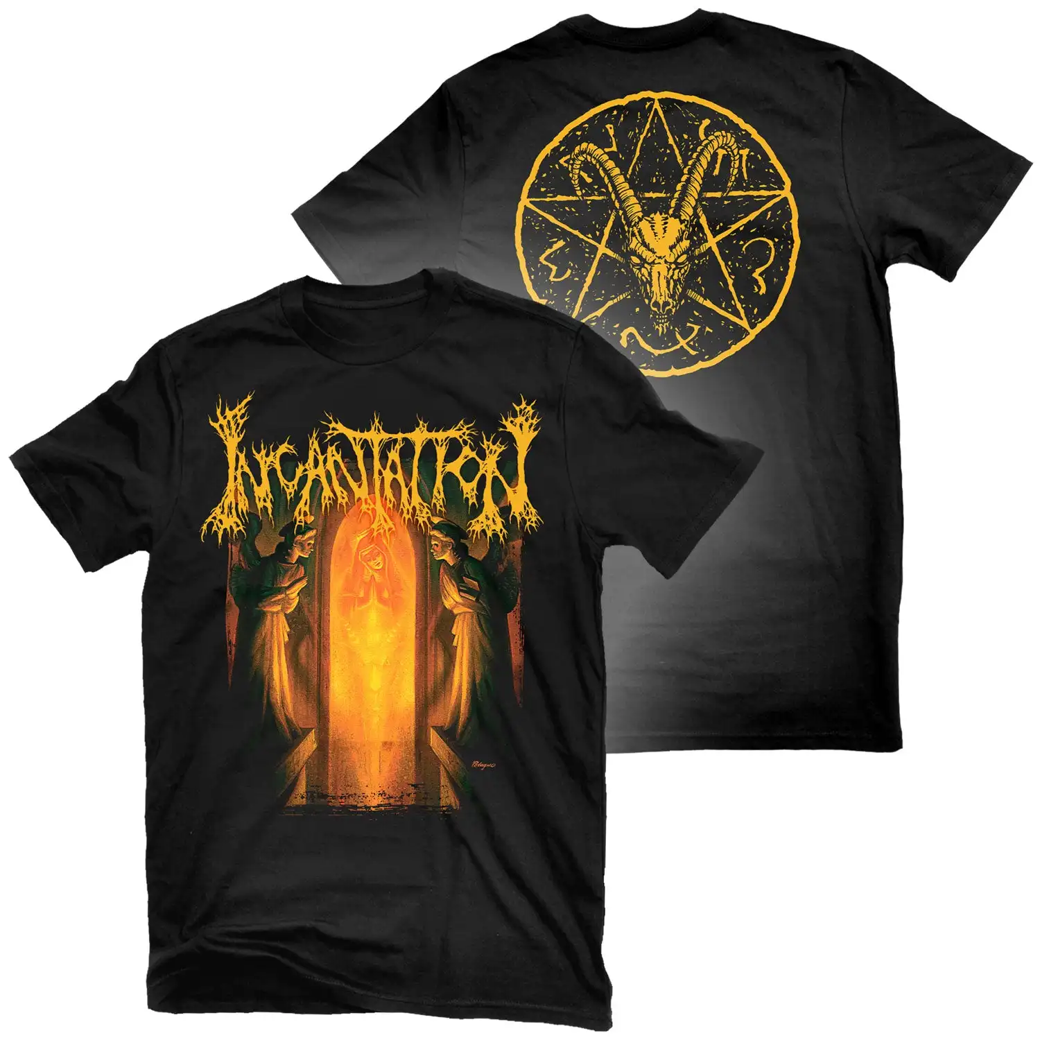 new 2026 Incantation Entrantment of Evil Band Graphic Tee 100% Cotton Round Neck Casual Unisex T-shirt Summer Top