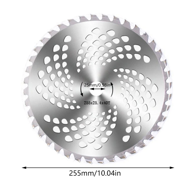 Imagem -06 - Prata Durável Cortador Cabeça Lâmina Cortador de Madeira Disco Fixo para Cortador de Grama Jardim Erva Daninha Peças 40 Dentes 60 Dentes 80 Dentes 1pc