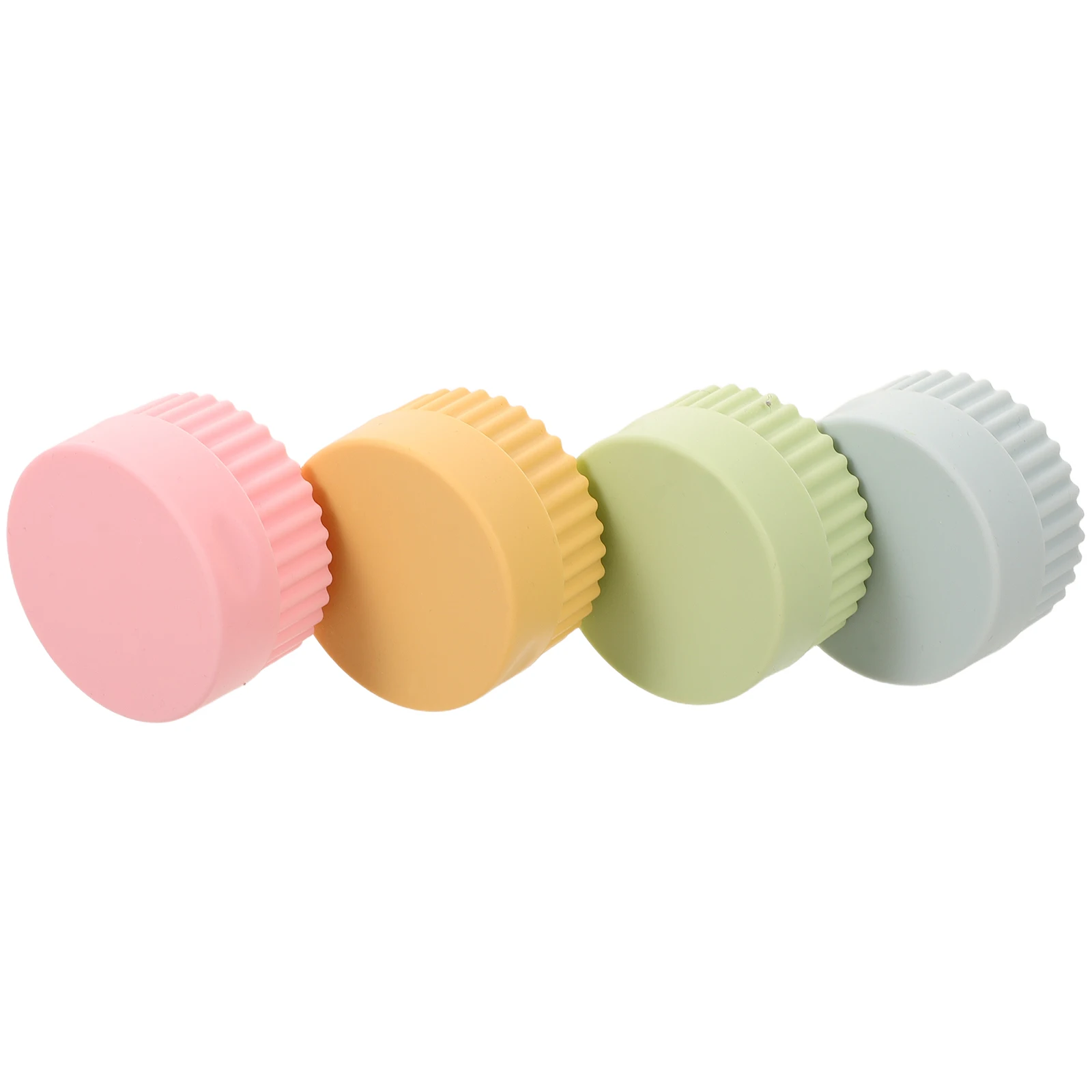

4pcs Silicone Cream Jars Leak-Proof Travel Containers Portable Toiletries Storage Lightweight Multi-Use Jars For Makeup