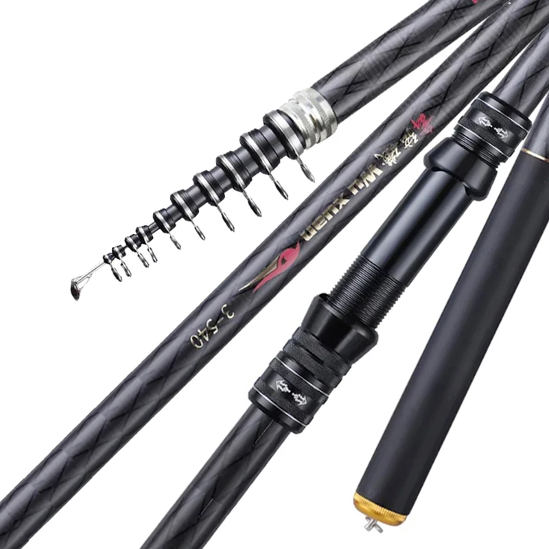 

2.7M 3.6M 4.5M 5.4M 6.3M 7.2M Carbon Telescopic Rock Fishing Rod Ultra Light Rod Lure Carp Travel Ocean Spinning Fishing Rod