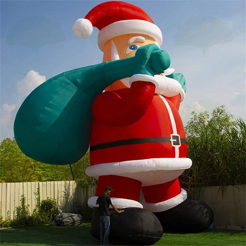 Giant Inflatable Santa Claus Outdoor Christmas Decoration Large Blow Up Santa Claus with blower for Xmas Yard Holiday