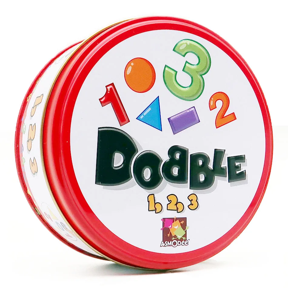 Dobble 123 Card Game Gruffalo Princess ABC  English Go Camping Animals Sports Gift Christmas Party Family Playing Tin Box123