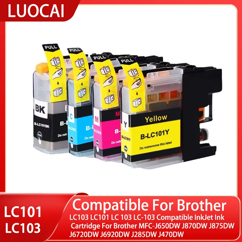 LC101 LC103 XL kompatible Tintenpatrone für Brother DCP-J152W MFC-J245 MFC-J285DW MFC-J4610DW MFC-J4710DW J450DW J475DW J470DW