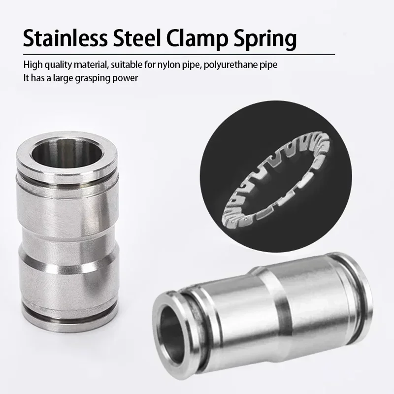 プレミアム PU/PG ステンレス鋼空気圧継手の詰め合わせ: エアパイプ接続用ストレート減速エレメントセット 10 個