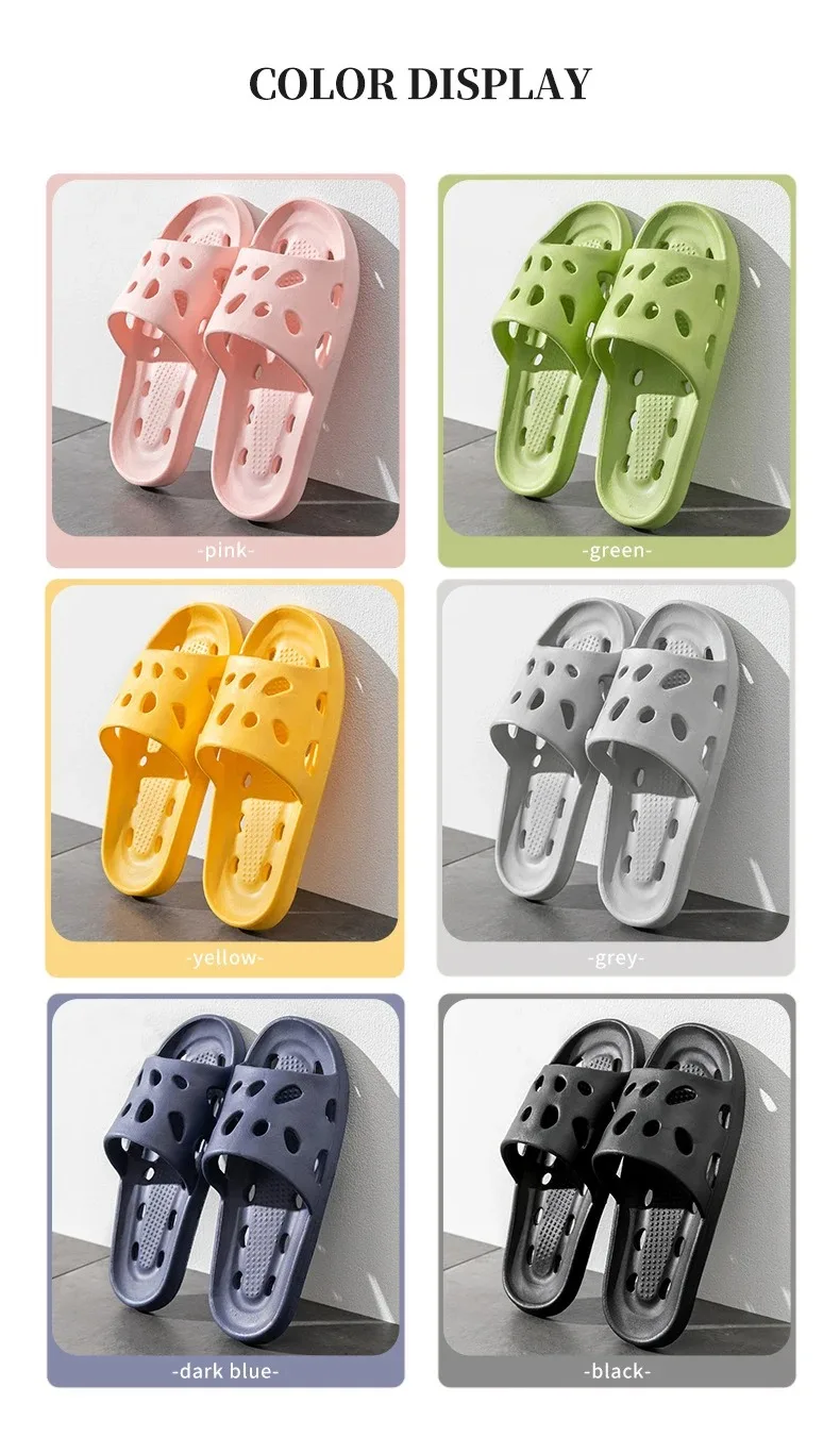 Badezimmer Haus Käse Hausschuhe Leichte Wasser Undichte Strand Flip Flop Rutschfeste Pool Schwimmen Aqua Schuhe – Detail 7