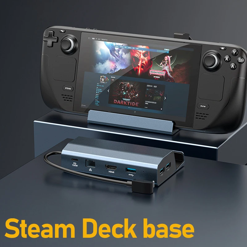 USB Tipe-C HUB 100W pengisian cepat RJ45 Gigabit Ethernet HDMI 4K 60HZ untuk switch aya neo jsaux steam deck docking station USB-C